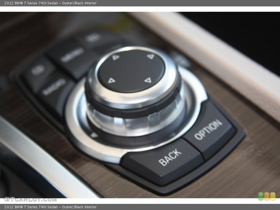 Oyster/Black Interior Controls for the 2012 BMW 7 Series 740i Sedan #52867965