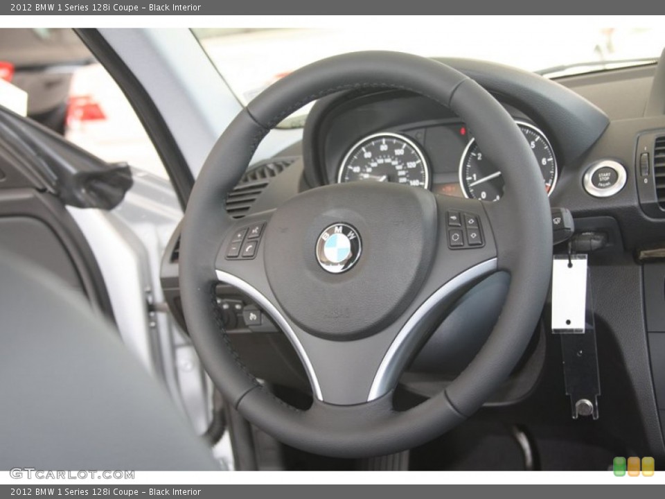 Black Interior Steering Wheel for the 2012 BMW 1 Series 128i Coupe #52869645