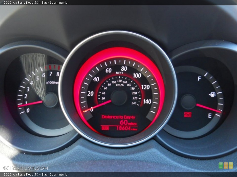 Black Sport Interior Gauges for the 2010 Kia Forte Koup SX #52871718