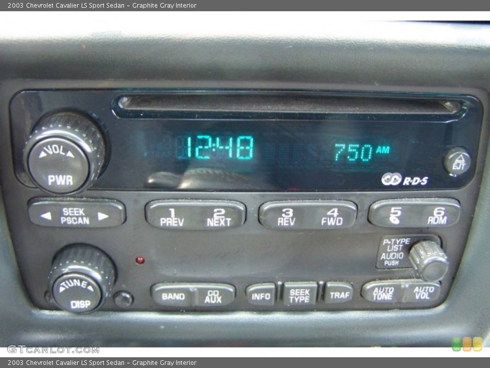 Graphite Gray Interior Audio System for the 2003 Chevrolet Cavalier LS Sport Sedan #52872324