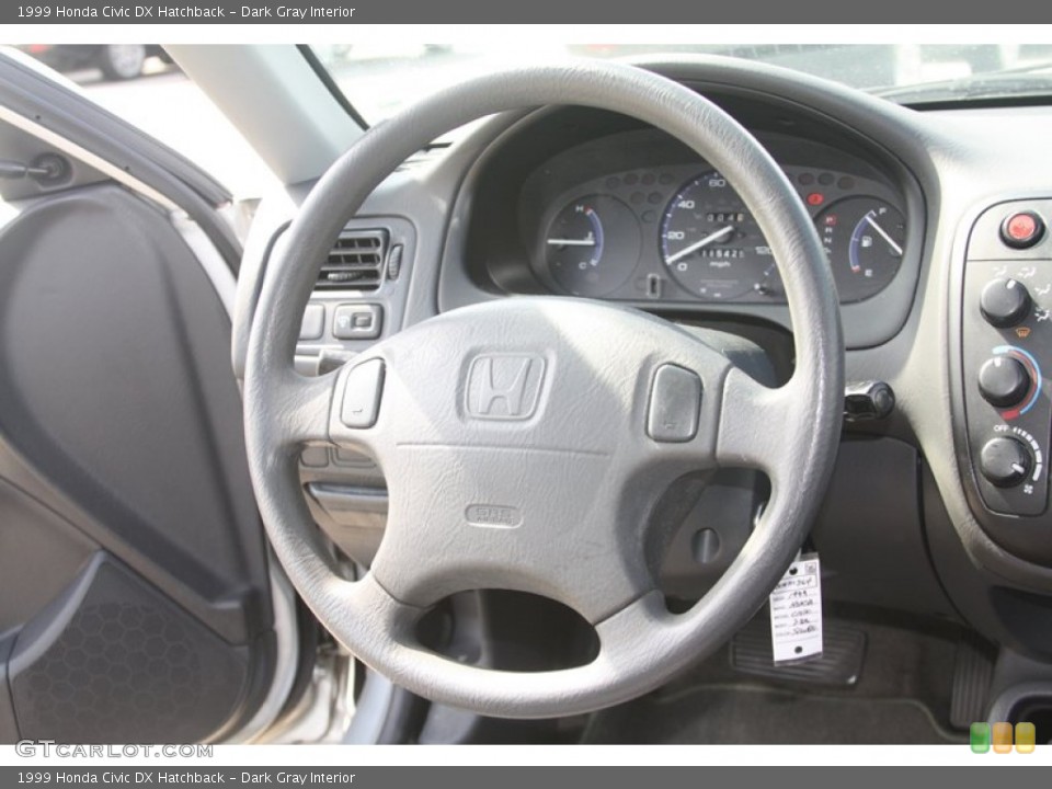Dark Gray Interior Steering Wheel for the 1999 Honda Civic DX Hatchback #52872816