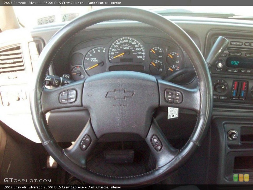 Dark Charcoal Interior Steering Wheel for the 2003 Chevrolet Silverado 2500HD LS Crew Cab 4x4 #52874745
