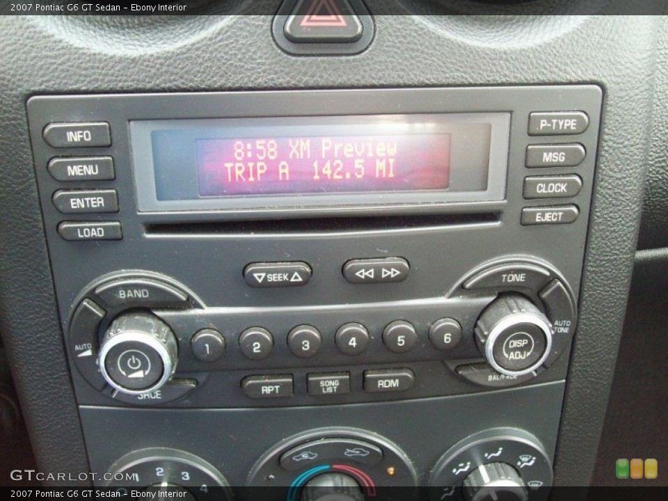 Ebony Interior Controls for the 2007 Pontiac G6 GT Sedan #52875264