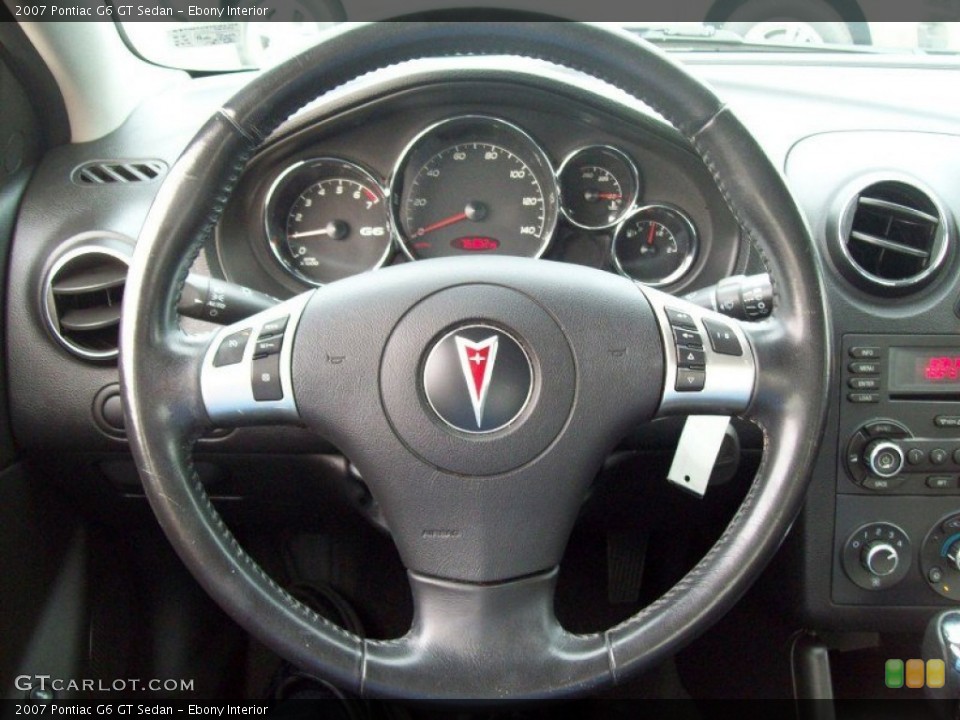Ebony Interior Steering Wheel for the 2007 Pontiac G6 GT Sedan #52875438