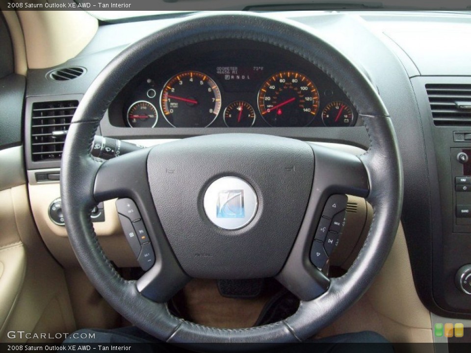 Tan Interior Steering Wheel for the 2008 Saturn Outlook XE AWD #52876959