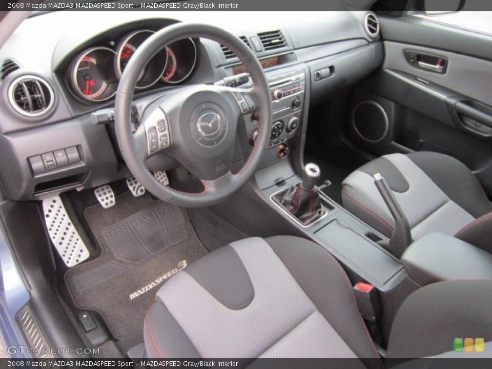 MAZDASPEED Gray/Black Interior Photo for the 2008 Mazda MAZDA3 MAZDASPEED Sport #52878063