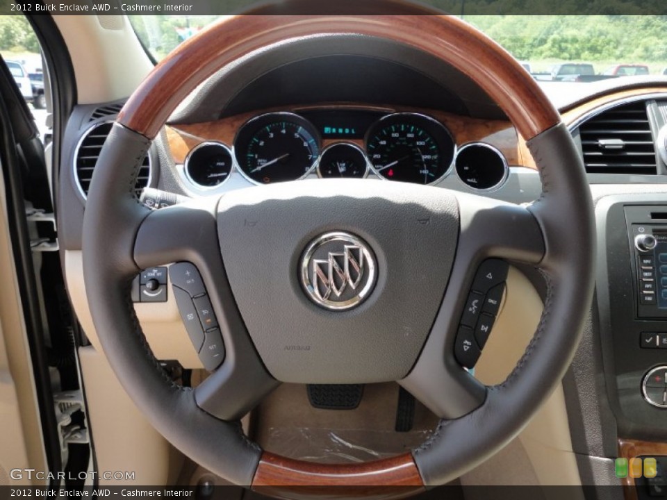 Cashmere Interior Steering Wheel for the 2012 Buick Enclave AWD #52878414