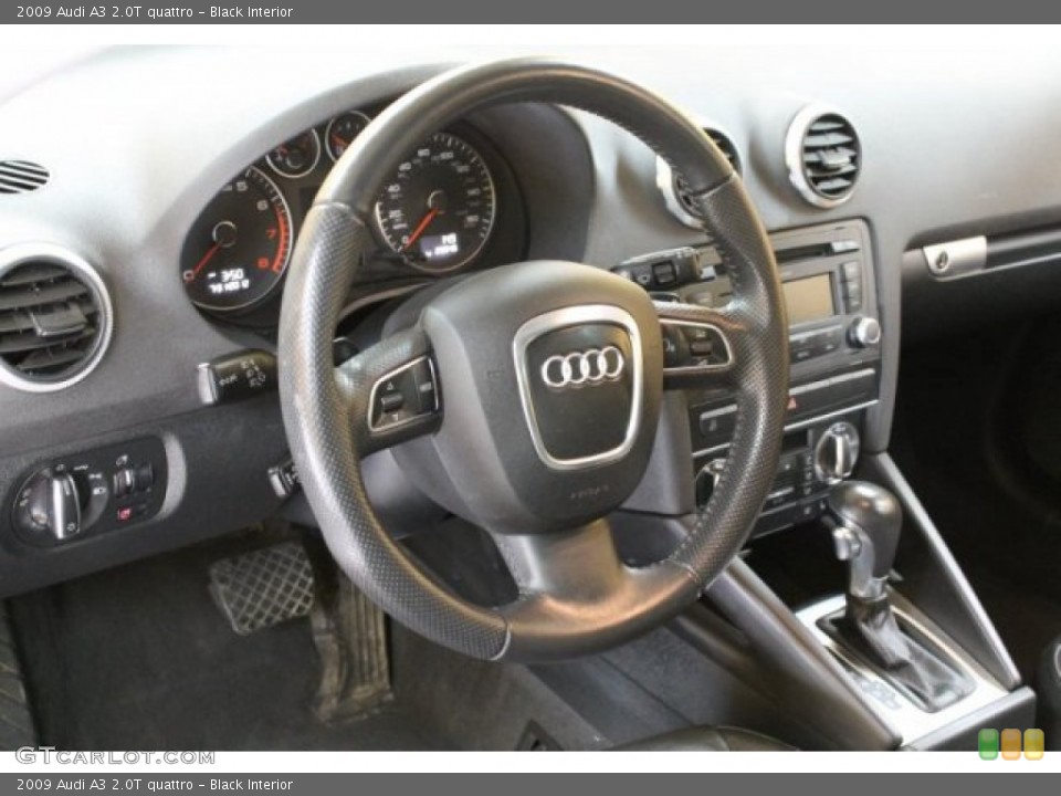 Black Interior Steering Wheel for the 2009 Audi A3 2.0T quattro #52878999