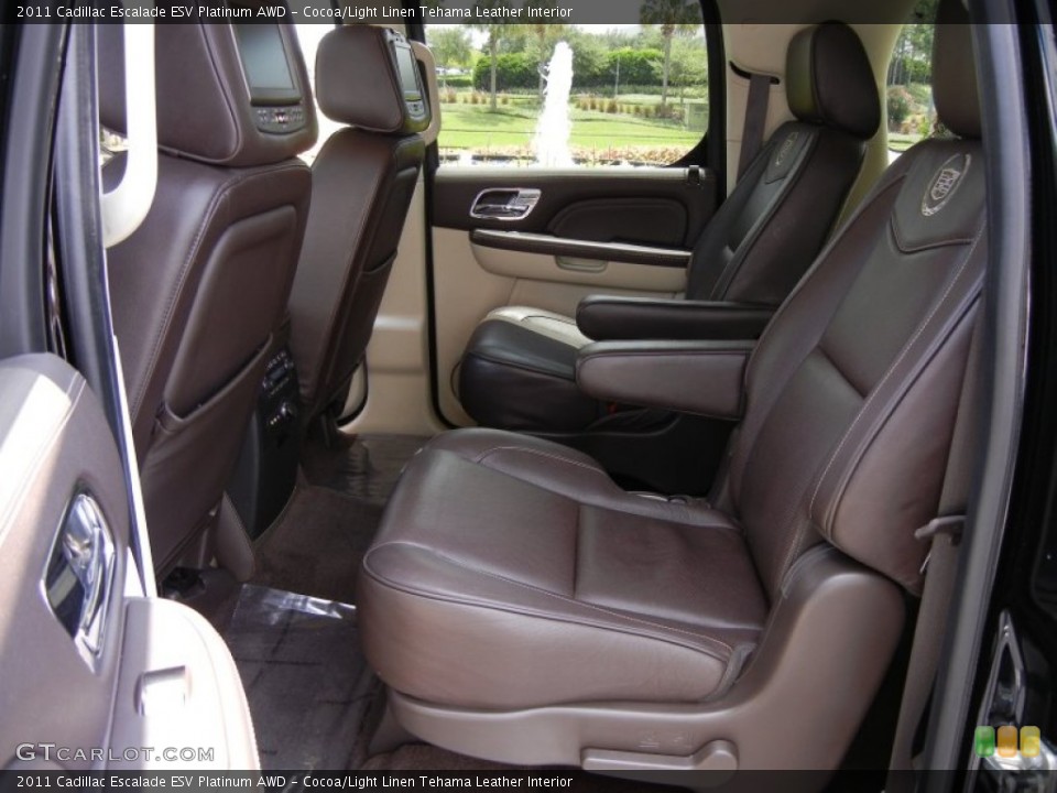 Cocoa/Light Linen Tehama Leather Interior Photo for the 2011 Cadillac Escalade ESV Platinum AWD #52880496