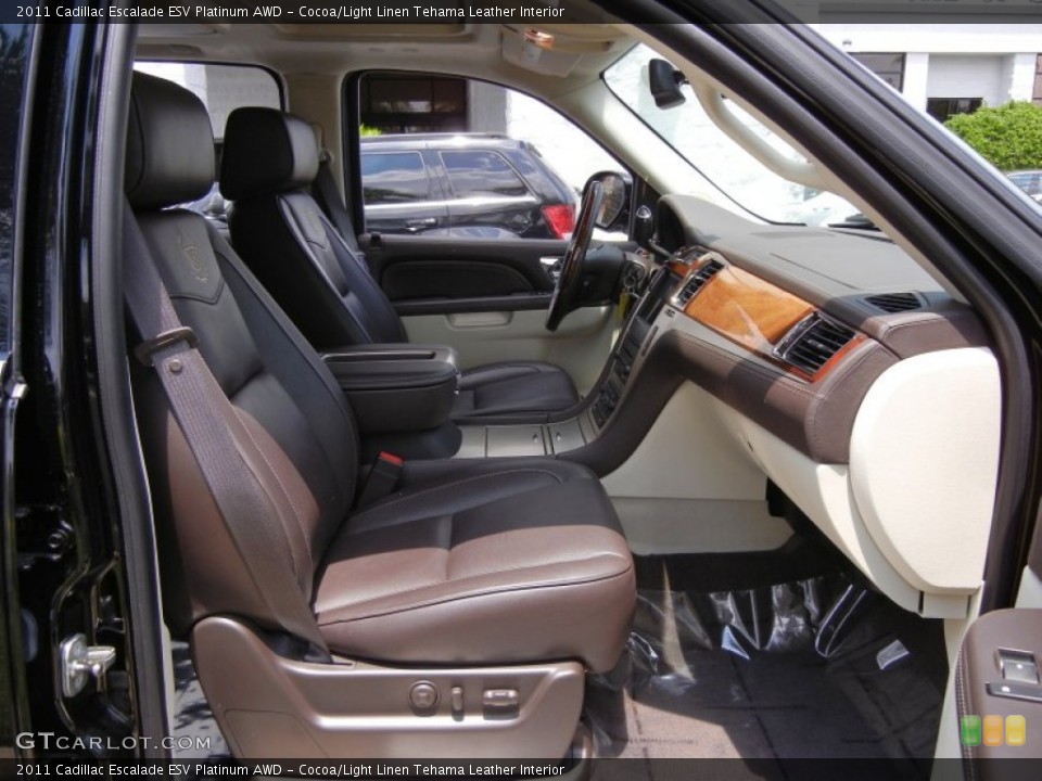 Cocoa/Light Linen Tehama Leather Interior Photo for the 2011 Cadillac Escalade ESV Platinum AWD #52880541