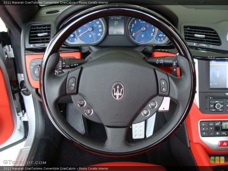 Rosso Corallo Interior Steering Wheel for the 2011 Maserati GranTurismo Convertible GranCabrio #52885113