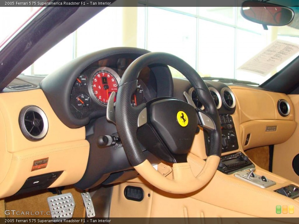 Tan Interior Dashboard for the 2005 Ferrari 575 Superamerica Roadster F1 #52886334