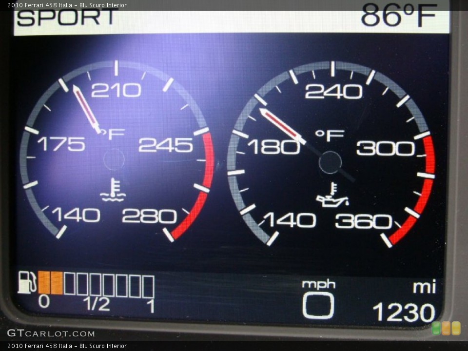 Blu Scuro Interior Gauges for the 2010 Ferrari 458 Italia #52888140