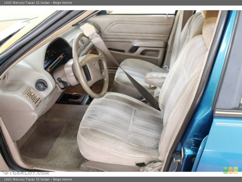 Beige 1993 Mercury Topaz Interiors