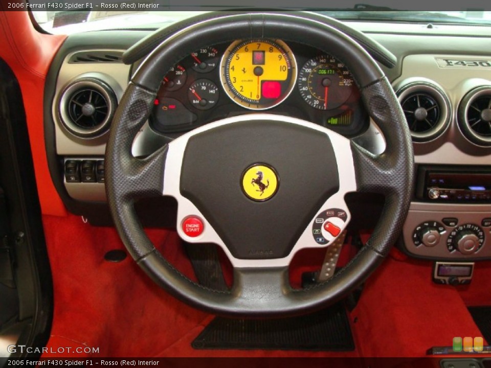 Rosso (Red) Interior Steering Wheel for the 2006 Ferrari F430 Spider F1 #52888797