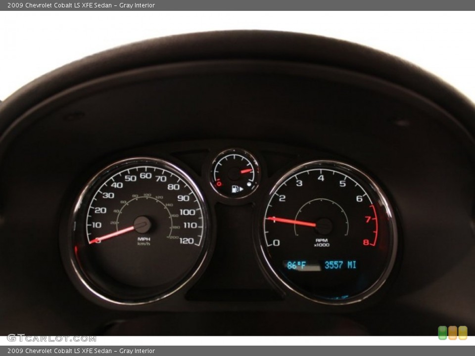 Gray Interior Gauges for the 2009 Chevrolet Cobalt LS XFE Sedan #52889964