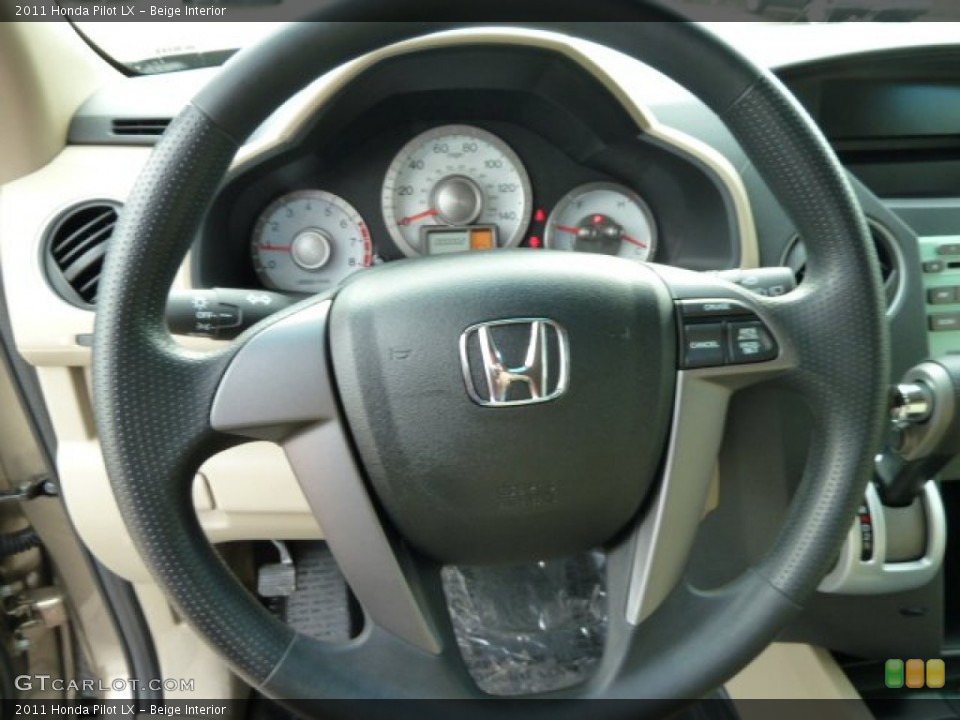 Beige Interior Steering Wheel for the 2011 Honda Pilot LX #52892340