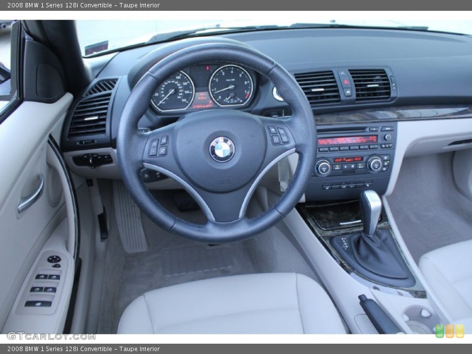 Taupe Interior Dashboard for the 2008 BMW 1 Series 128i Convertible #52893642