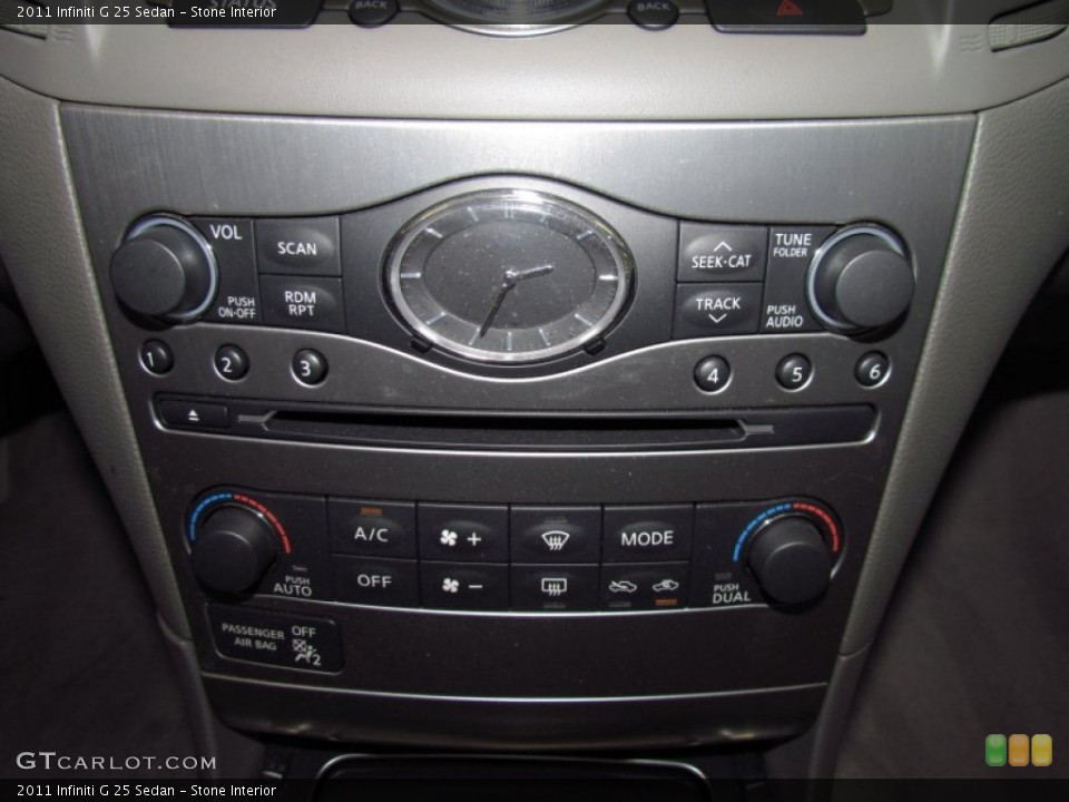 Stone Interior Controls for the 2011 Infiniti G 25 Sedan #52894848