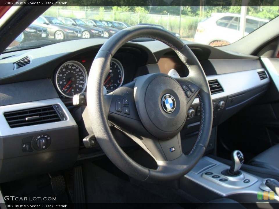 Black Interior Steering Wheel for the 2007 BMW M5 Sedan #52895595