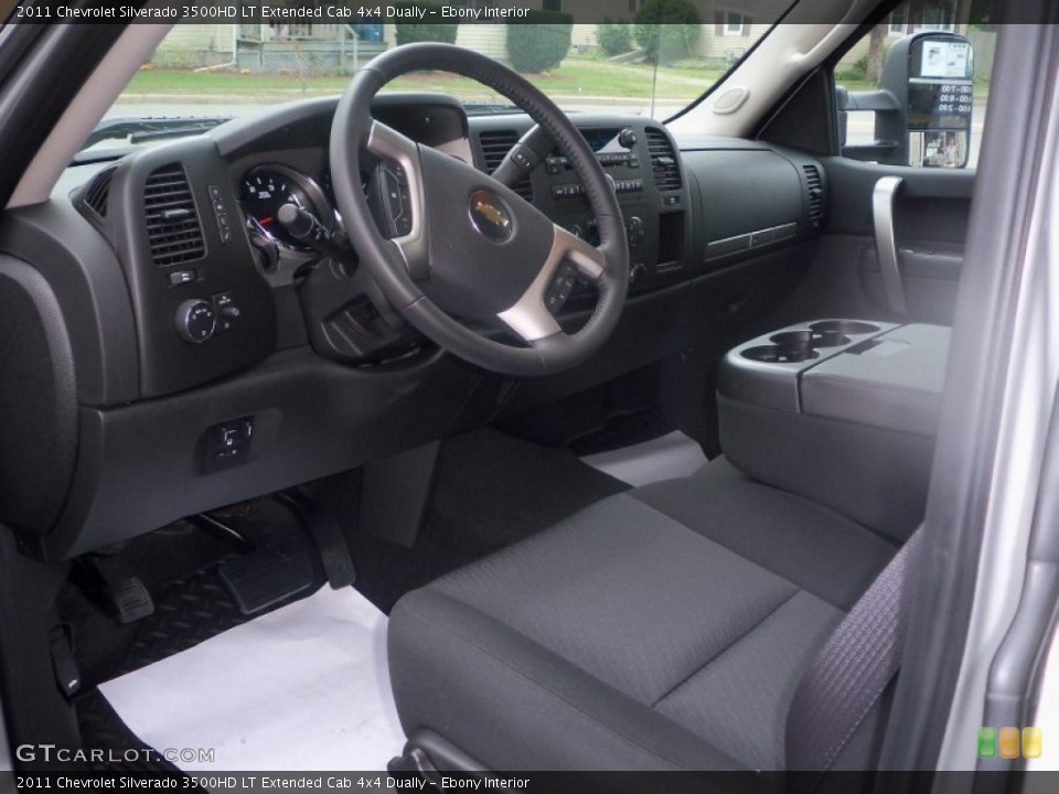 Ebony Interior Photo for the 2011 Chevrolet Silverado 3500HD LT Extended Cab 4x4 Dually #52898772