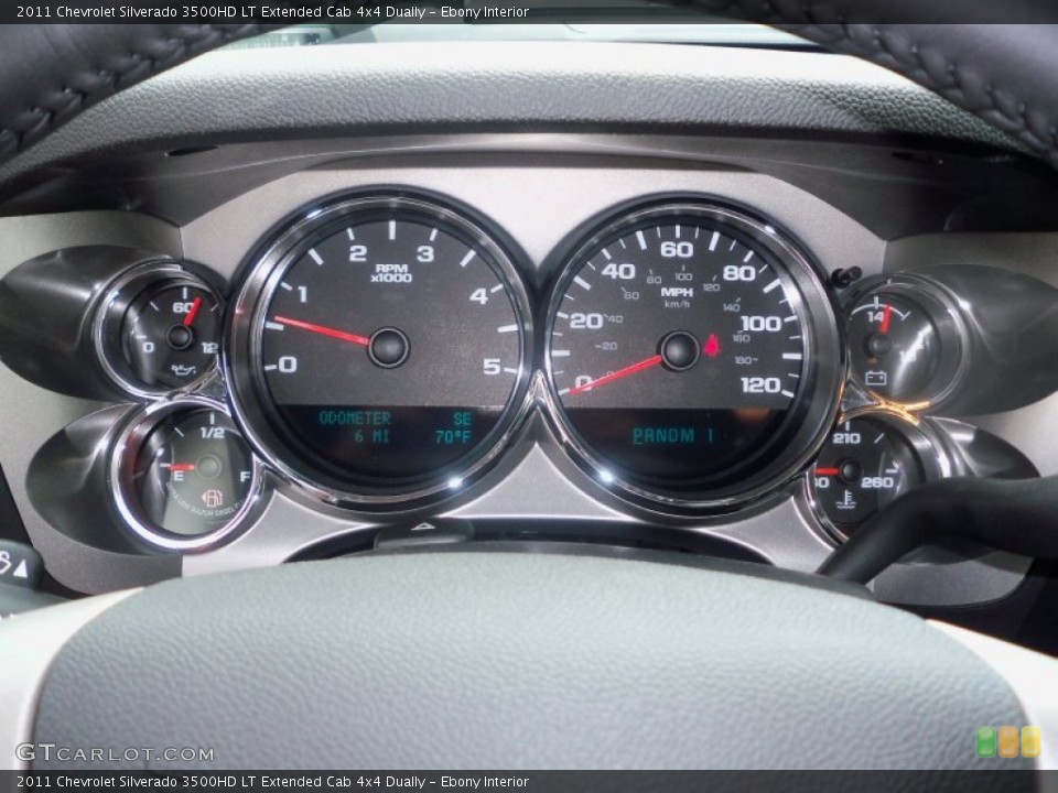 Ebony Interior Gauges for the 2011 Chevrolet Silverado 3500HD LT Extended Cab 4x4 Dually #52898904