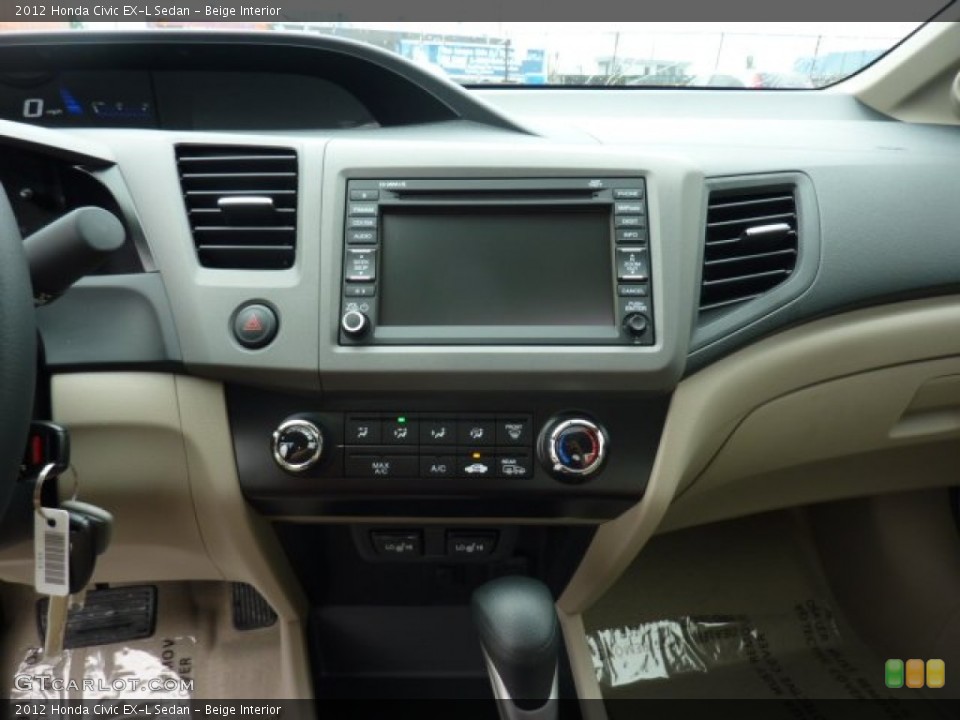 Beige Interior Controls for the 2012 Honda Civic EX-L Sedan #52899900