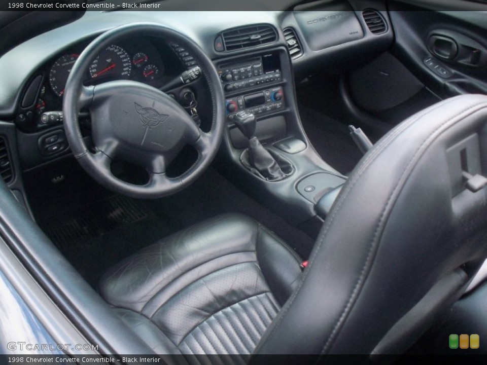 Black Interior Prime Interior for the 1998 Chevrolet Corvette Convertible #52900221