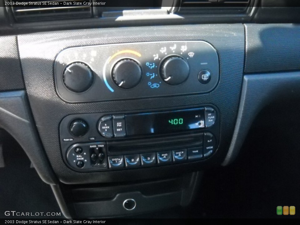 Dark Slate Gray Interior Audio System for the 2003 Dodge Stratus SE Sedan #52901463