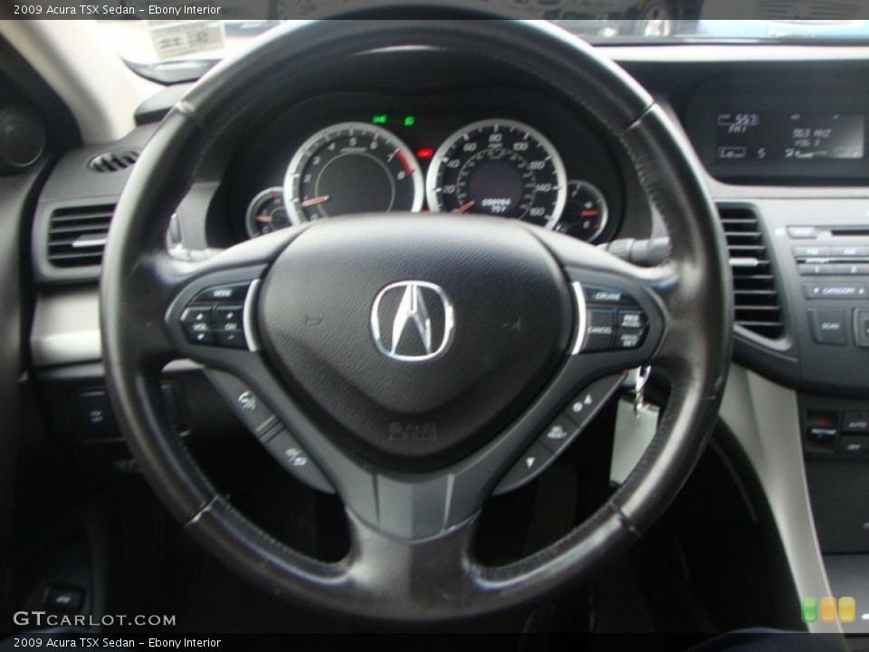 Ebony Interior Steering Wheel for the 2009 Acura TSX Sedan #52902072