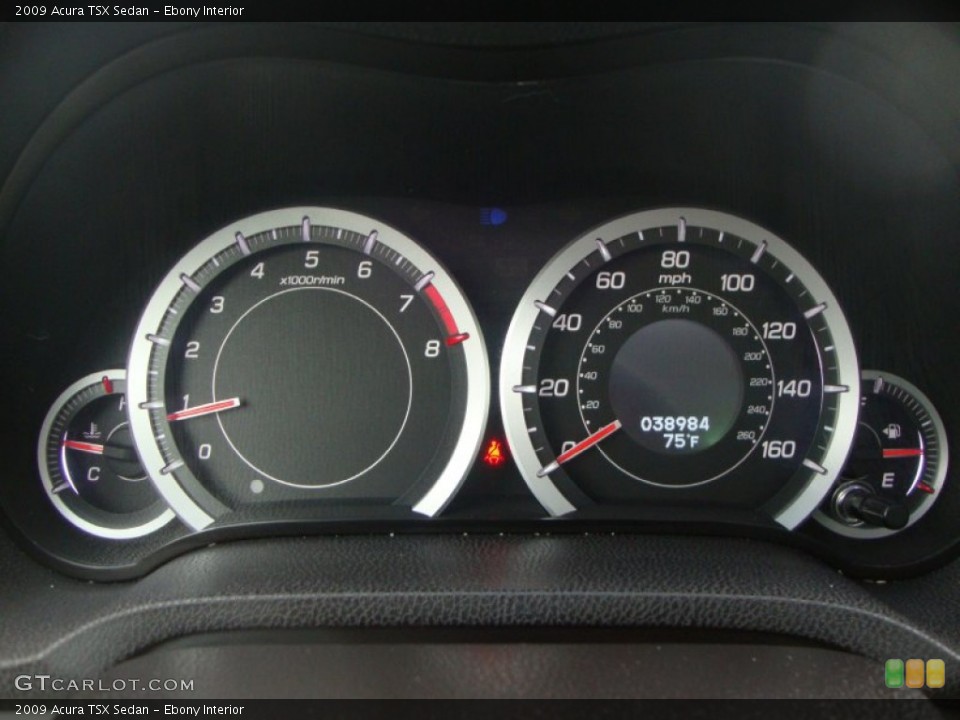 Ebony Interior Gauges for the 2009 Acura TSX Sedan #52902300