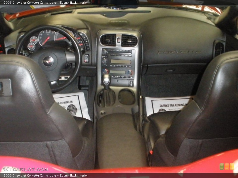 Ebony Black Interior Dashboard for the 2006 Chevrolet Corvette Convertible #52904949