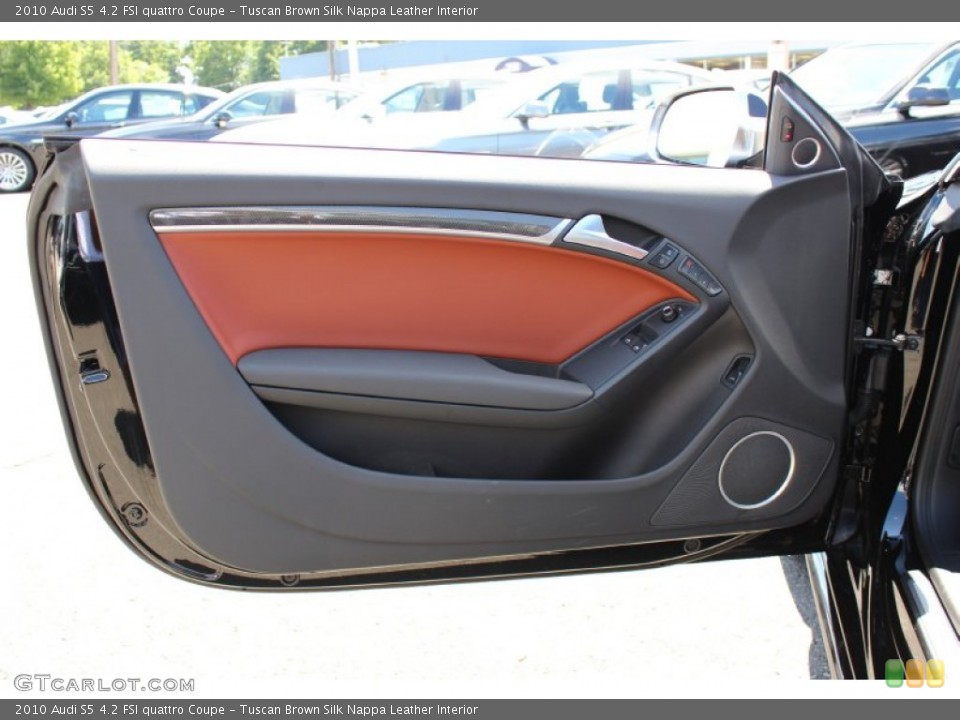 Tuscan Brown Silk Nappa Leather Interior Door Panel for the 2010 Audi S5 4.2 FSI quattro Coupe #52905621