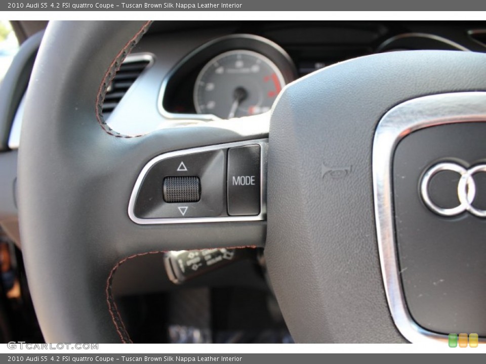 Tuscan Brown Silk Nappa Leather Interior Controls for the 2010 Audi S5 4.2 FSI quattro Coupe #52905720