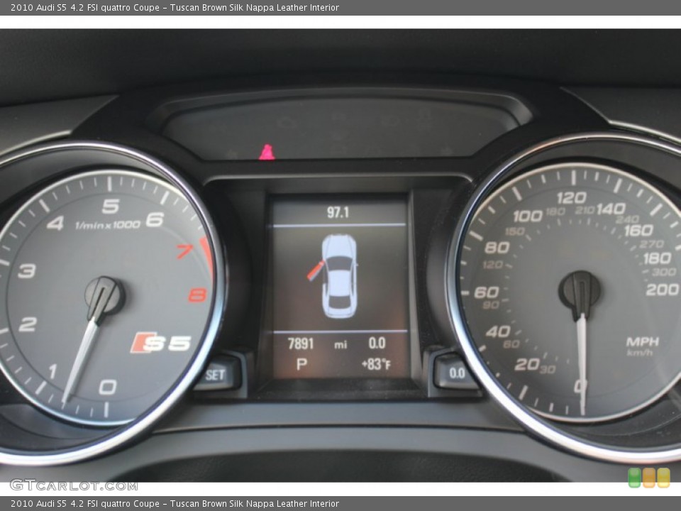 Tuscan Brown Silk Nappa Leather Interior Gauges for the 2010 Audi S5 4.2 FSI quattro Coupe #52905744