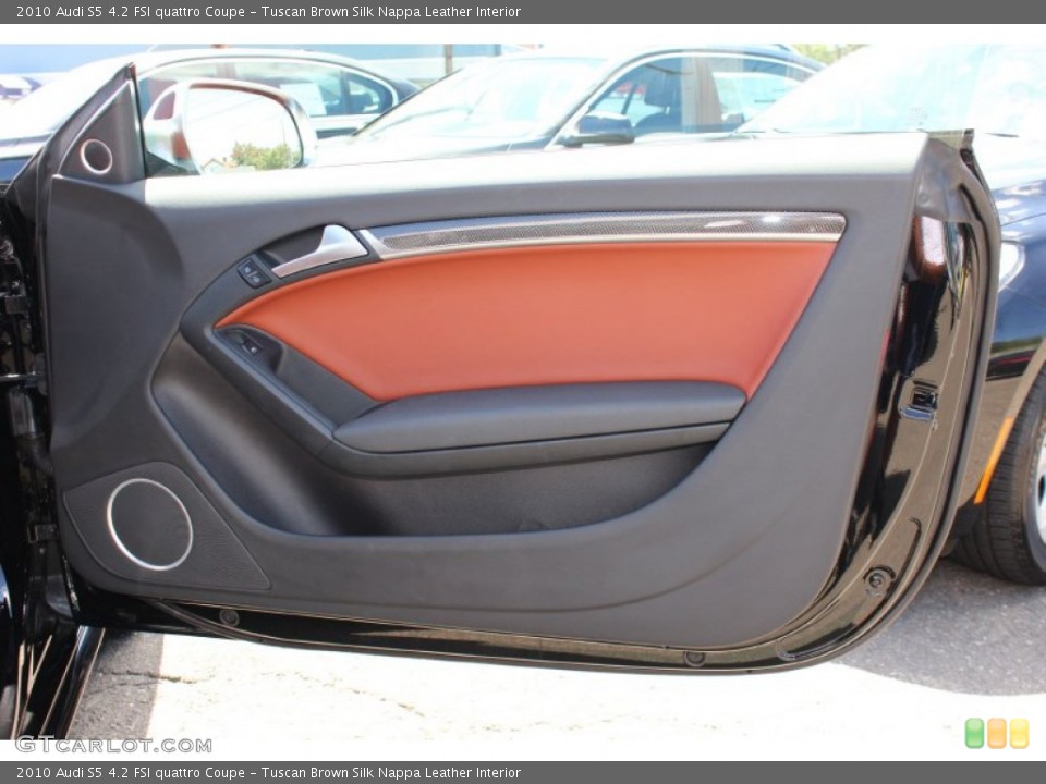 Tuscan Brown Silk Nappa Leather Interior Door Panel for the 2010 Audi S5 4.2 FSI quattro Coupe #52905834