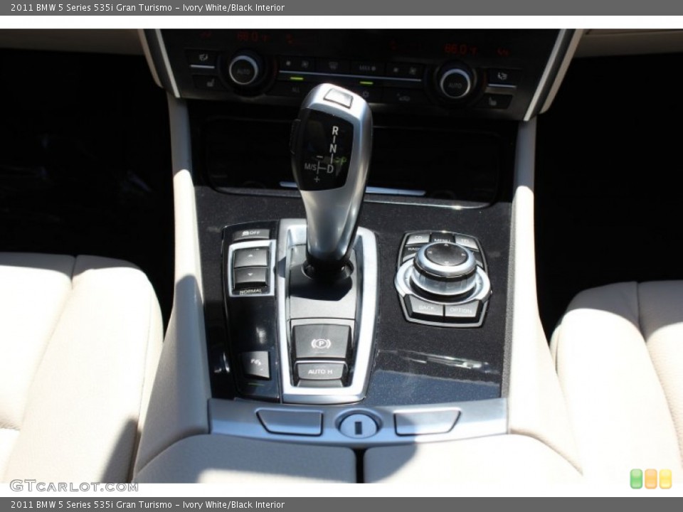 Ivory White/Black Interior Transmission for the 2011 BMW 5 Series 535i Gran Turismo #52909122