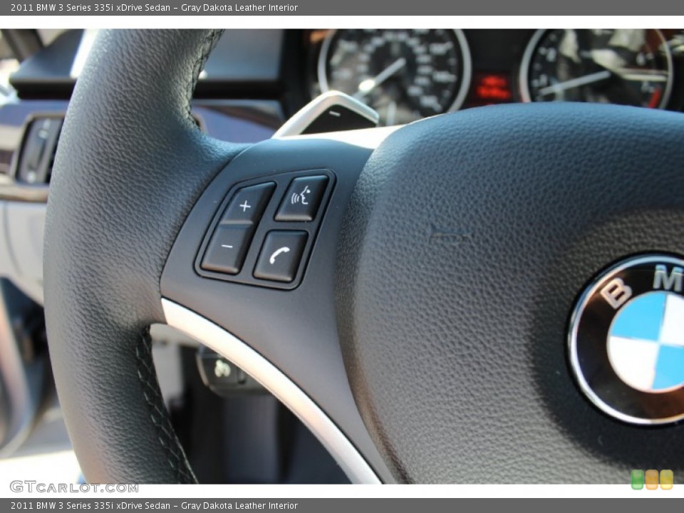 Gray Dakota Leather Interior Controls for the 2011 BMW 3 Series 335i xDrive Sedan #52909539