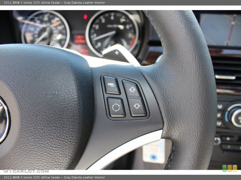 Gray Dakota Leather Interior Controls for the 2011 BMW 3 Series 335i xDrive Sedan #52909554