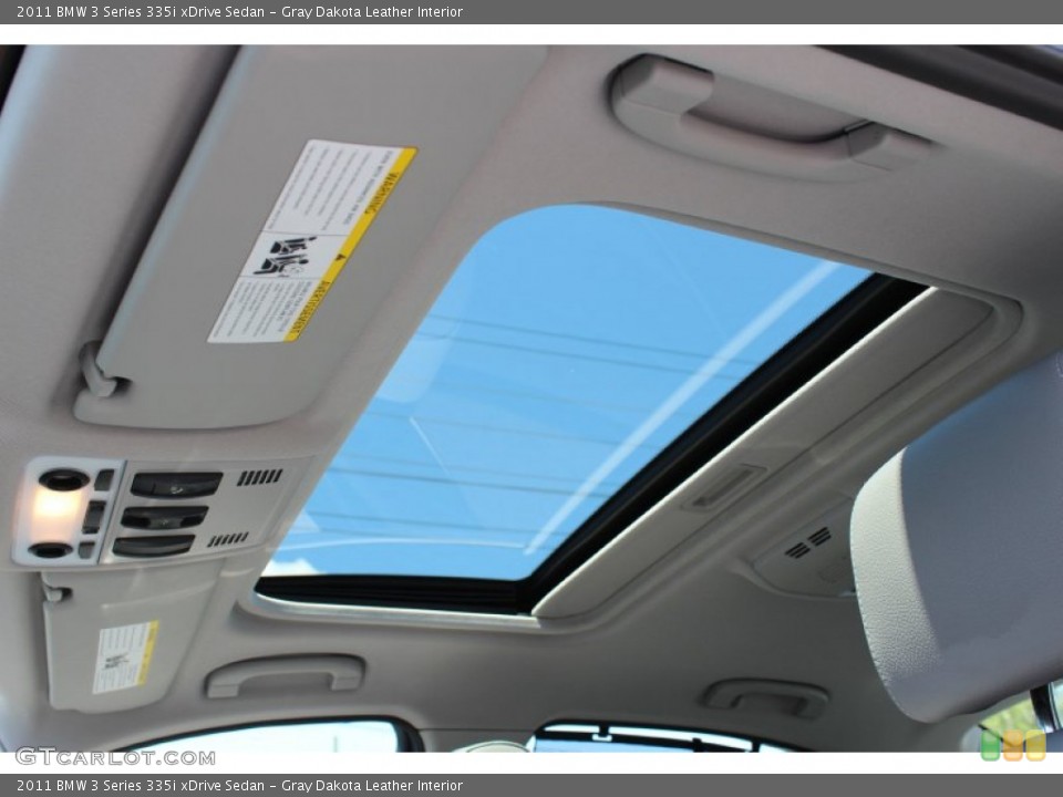 Gray Dakota Leather Interior Sunroof for the 2011 BMW 3 Series 335i xDrive Sedan #52909605