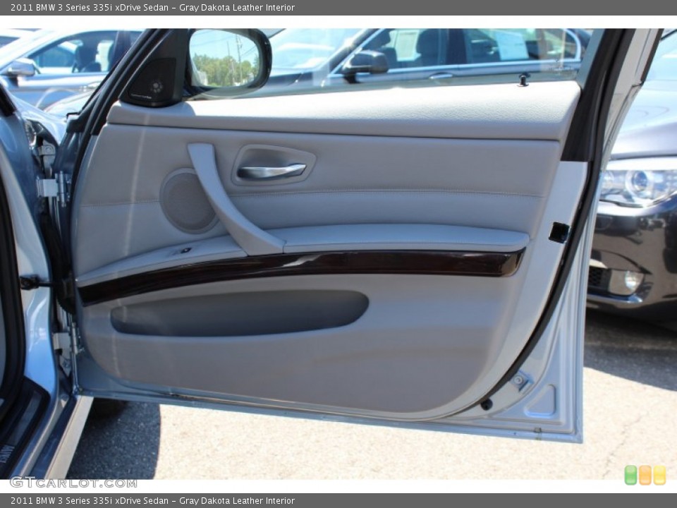 Gray Dakota Leather Interior Door Panel for the 2011 BMW 3 Series 335i xDrive Sedan #52909668
