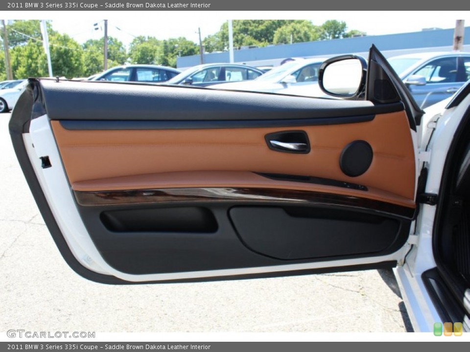 Saddle Brown Dakota Leather Interior Door Panel for the 2011 BMW 3 Series 335i Coupe #52909898