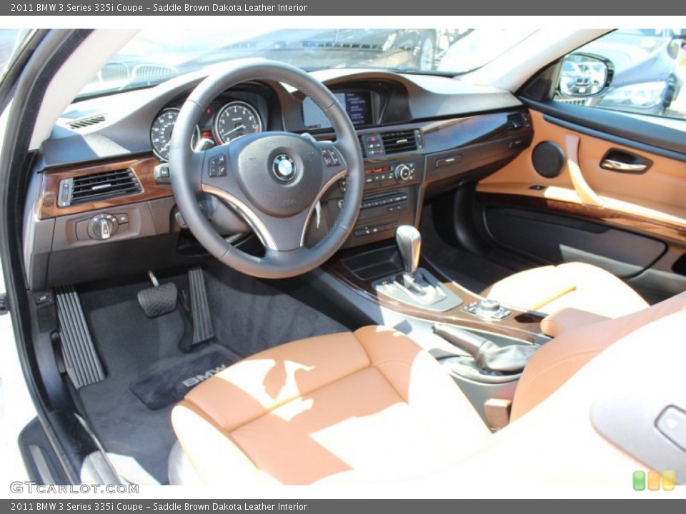 Saddle Brown Dakota Leather Interior Dashboard for the 2011 BMW 3 Series 335i Coupe #52909913