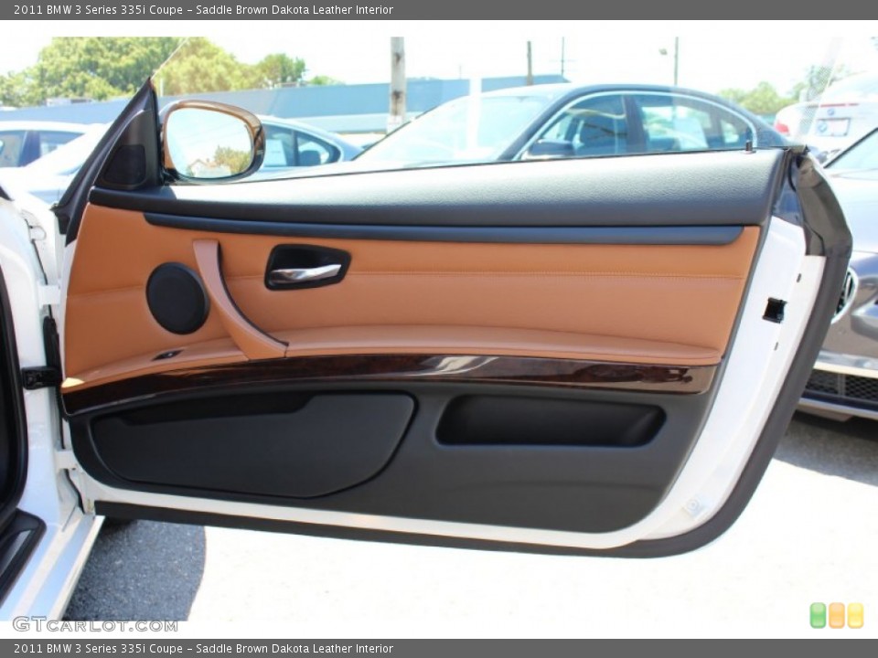Saddle Brown Dakota Leather Interior Door Panel for the 2011 BMW 3 Series 335i Coupe #52910115
