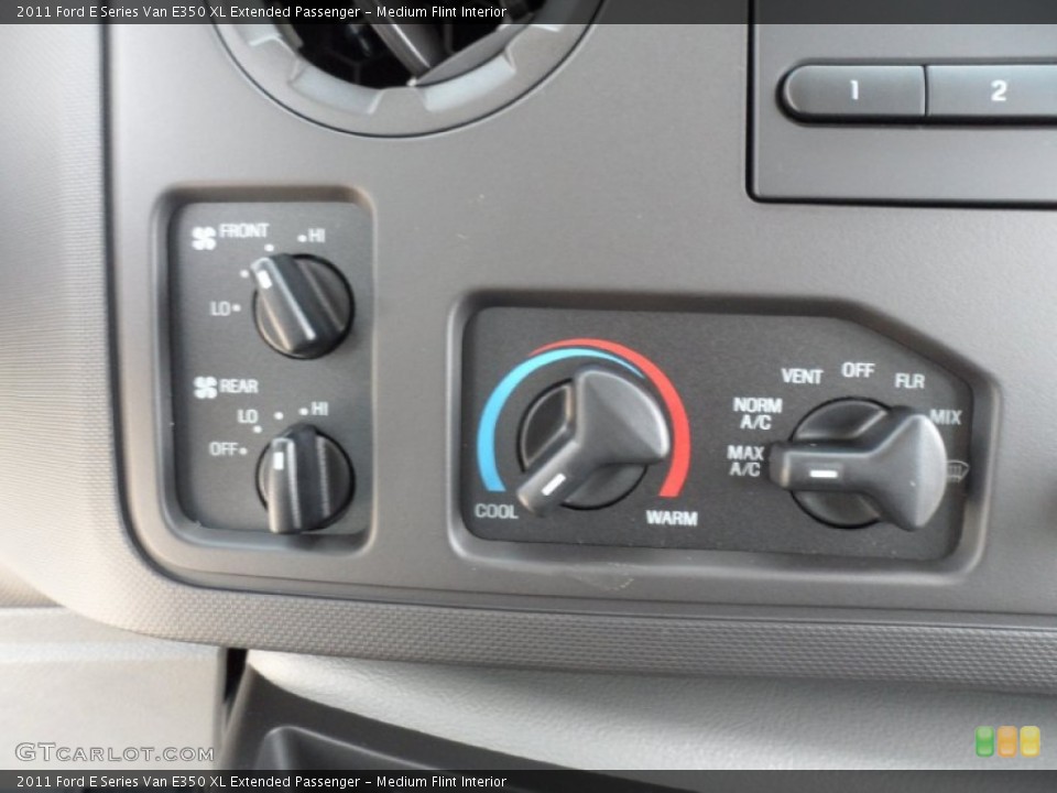Medium Flint Interior Controls for the 2011 Ford E Series Van E350 XL Extended Passenger #52910409
