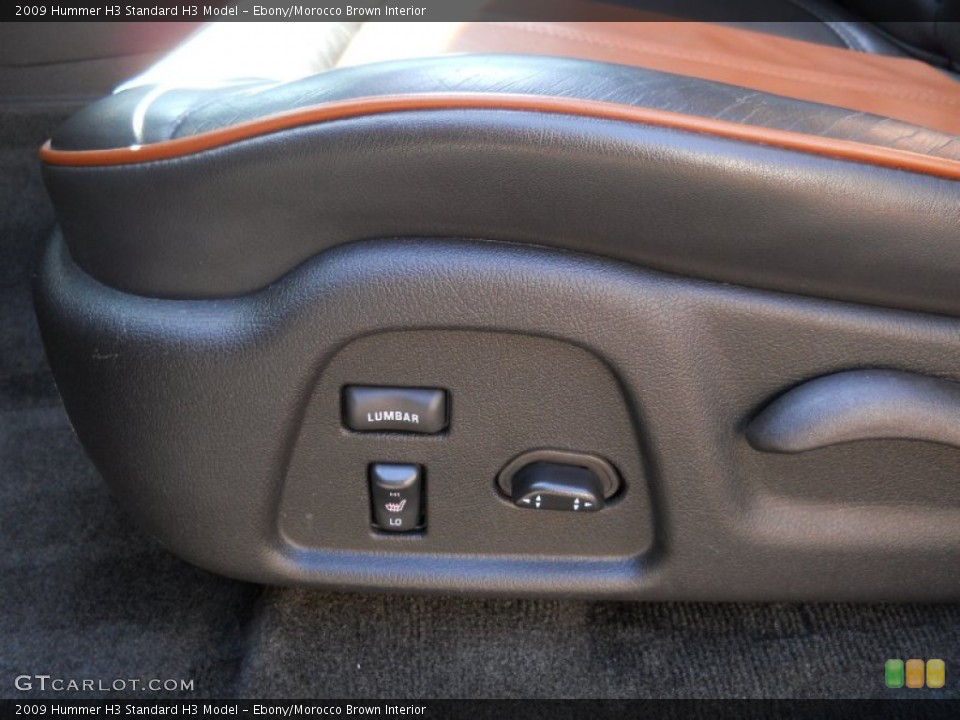 Ebony/Morocco Brown Interior Controls for the 2009 Hummer H3  #52911879