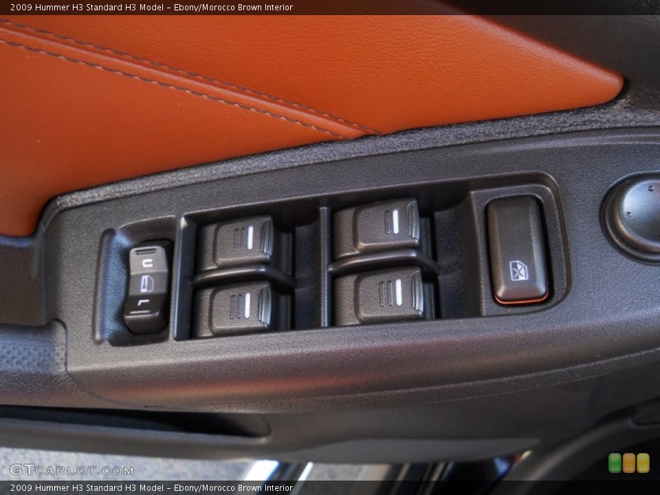 Ebony/Morocco Brown Interior Controls for the 2009 Hummer H3  #52912131