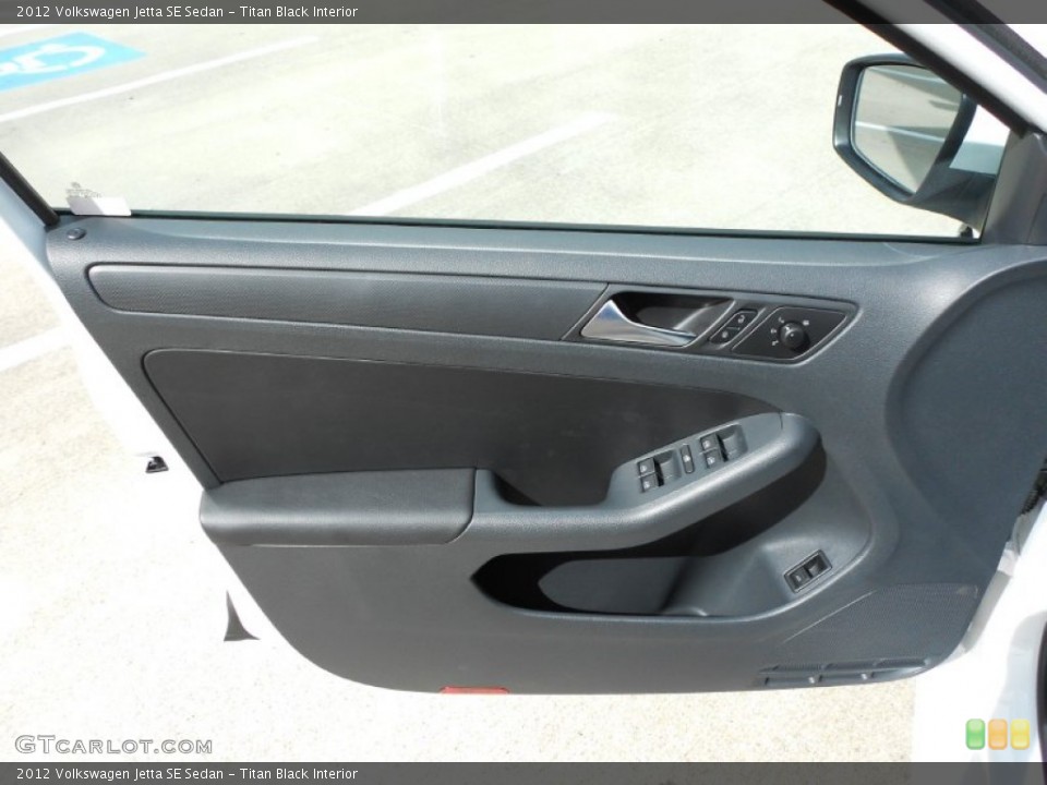 Titan Black Interior Door Panel for the 2012 Volkswagen Jetta SE Sedan #52913778