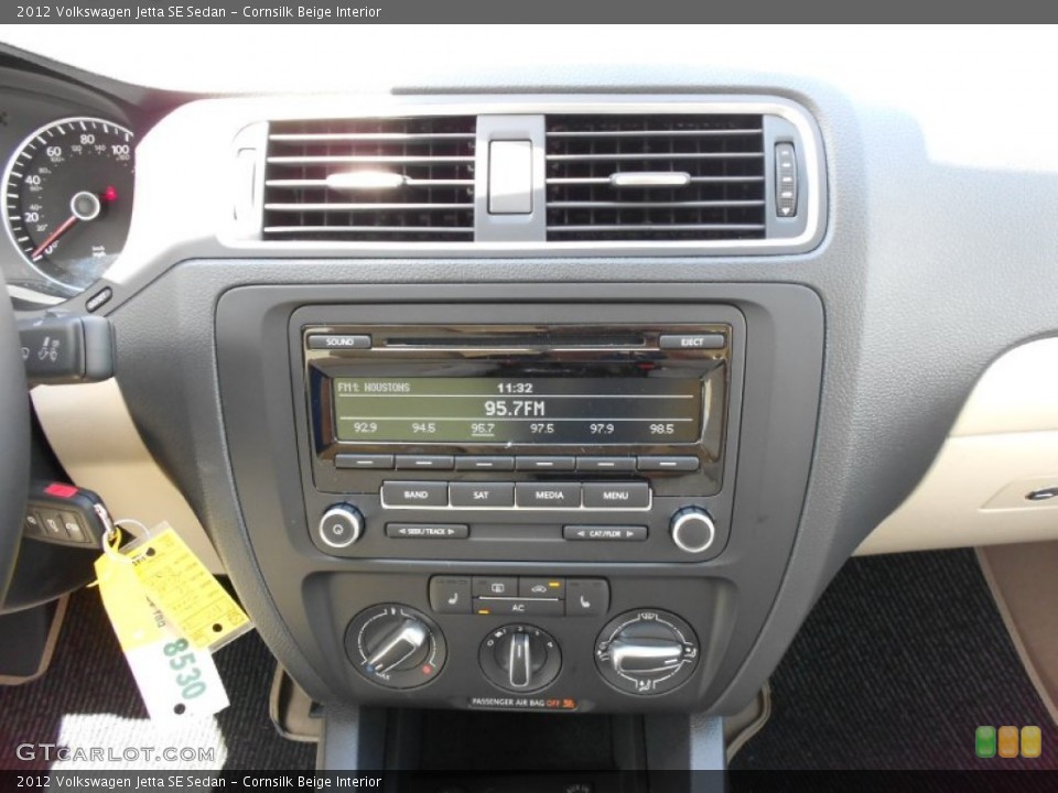 Cornsilk Beige Interior Controls for the 2012 Volkswagen Jetta SE Sedan #52914249