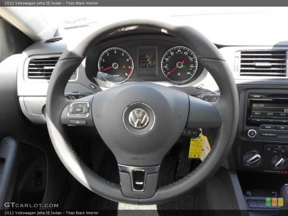 Titan Black Interior Steering Wheel for the 2012 Volkswagen Jetta SE Sedan #52914895